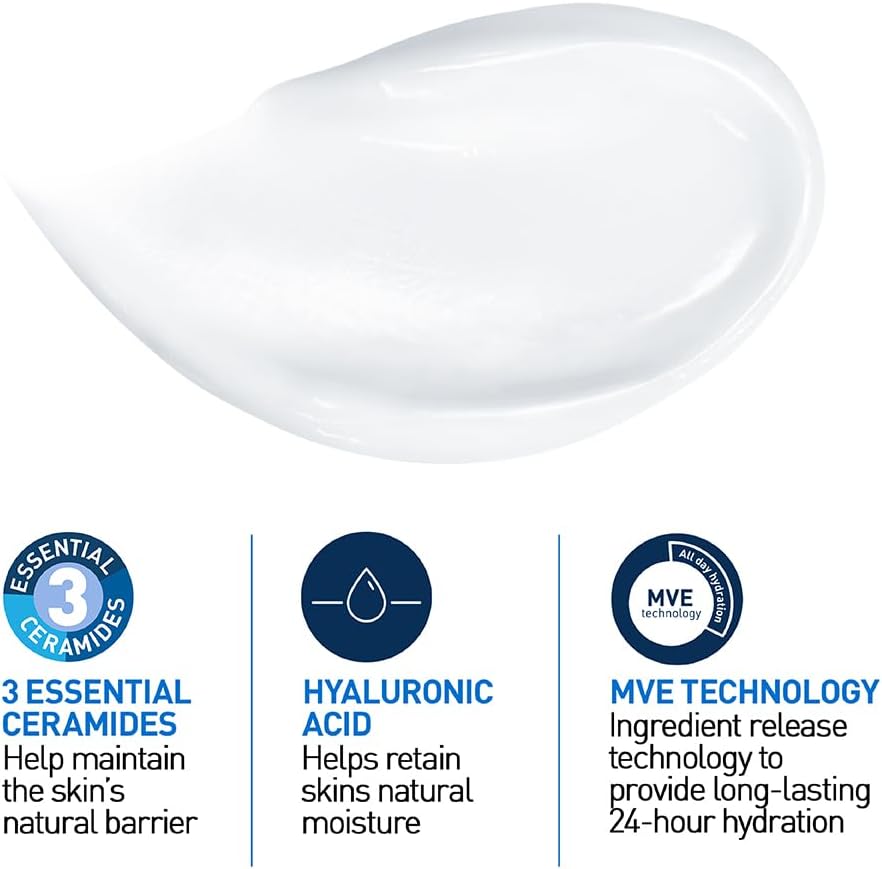 CeraVe Moisturising Cream for Dry to Very Dry Skin 177 ml with Hyaluronic Acid & 3 Essential Ceramides