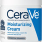 CeraVe Moisturizing Cream, Body and Face Moisturizer for Dry Skin, Body Cream with Hyaluronic Acid and Ceramides, 19 Ounce